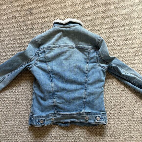 Y2k american eagle sherpa lined jean jacket womens xs winter - Picture 5 of 5